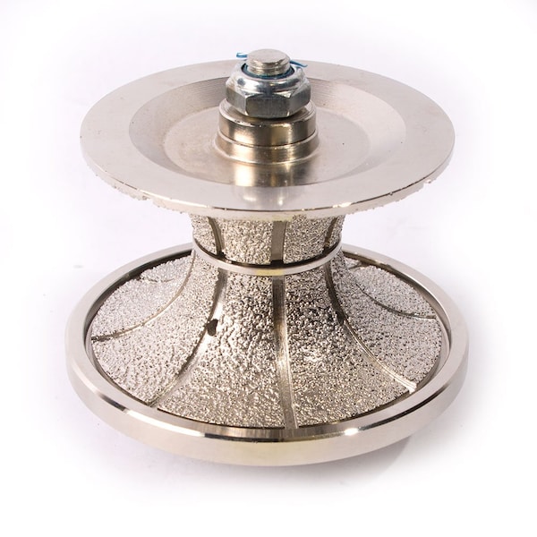 Specialty Diamond 2 Inch Full Bullnose Vacuum Brazed Diamond Profile Wheel with 5/8 Inch-11 Female Threads V50FBPW - main